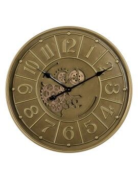 Reloj de Pared Dorado Hierro 60 x 8 x 60 cm