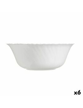 Ensaladera Luminarc Feston Blanco Vidrio (25 cm) (6 Unidades)