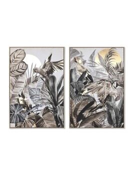 Pintura DKD Home Decor Tropical 83 x 4,5 x 122,5 cm 83 x 4,5 x 123 cm (2 Unidades)