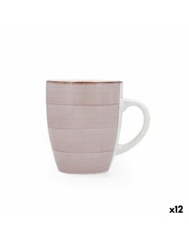 Taza Quid Vita Morning Cerámica Rosa 350 ml (12 Unidades)