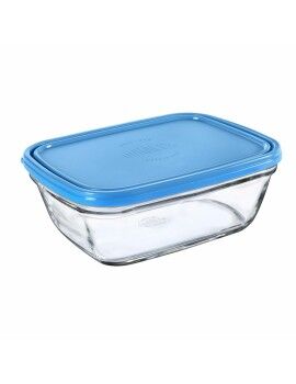 Fiambrera Rectangular con Tapa Duralex Freshbox Azul 1,7 L