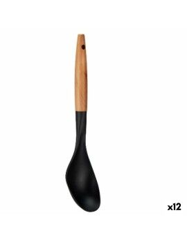 Cucharón Negro Natural Madera 7 x 33,5 x 3,5 cm (12 Unidades)