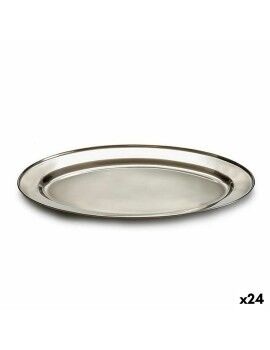 Bandeja Plateado Acero Inoxidable 40 x 2,5 x 26,5 cm (24 Unidades)