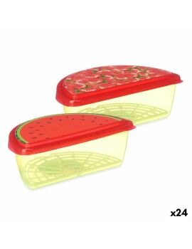 Fiambrera Fruta Fresa Sandía Plástico 23 x 8 x 13 cm (24 Unidades)