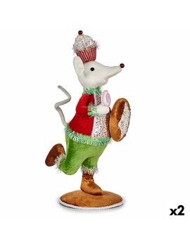 Figura Decorativa Rato 20 x 55 x 24 cm (2 Unidades)