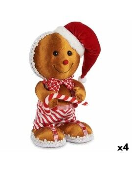 Figura Decorativa Galleta Marrón Rojo Poliestireno 19 x 33 x 15 cm (4 Unidades)