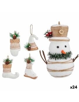 Conjunto de Decorações de Natal Branco (24 Unidades)