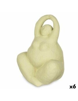 Figura Decorativa Verde Dolomite 14 x 18 x 11 cm (6 Unidades) Mulher Yoga