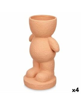 Figura Decorativa Verde 19 x 31 x 15 cm Vaso (4 Unidades)