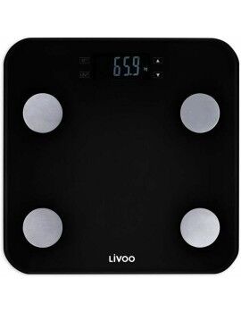 Báscula Digital de Baño Livoo DOM427N Negro Cristal Templado 180 kg