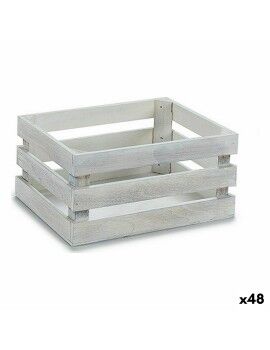 Caixa Decorativa Branco Madeira de álamo 22 x 9 x 13 cm (48 Unidades)