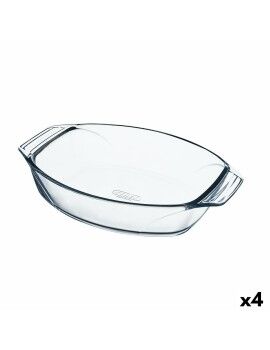 Fuente para Horno Pyrex Irresistible Transparente Vidrio Ovalada 39,5 x 27,5 x 7 cm (4 Unidades)