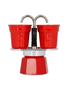 Cafetera Italiana Bialetti 2 Tazas Rojo Metal Aluminio 100 ml