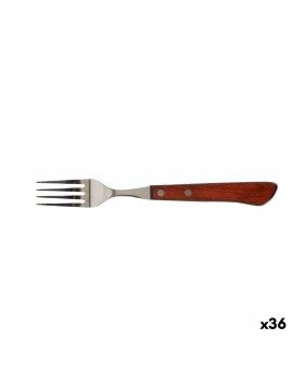 Garfo Quttin Packwood 9,5 cm Castanho Prateado (36 Unidades)