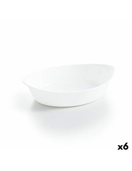 Fuente de Cocina Luminarc Smart Cuisine Ovalado Blanco Vidrio 25 x 15 cm (6 Unidades)