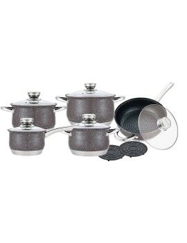 Batería de Cocina Royalty Line 1232 Negro Acero 12 Piezas