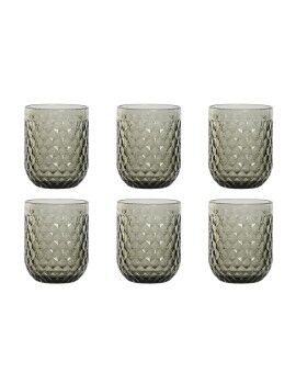 Set de Vasos Home ESPRIT Gris Cristal 240 ml (6 Unidades)