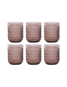 Set de Vasos Home ESPRIT Rosa Cristal 240 ml (6 Unidades)