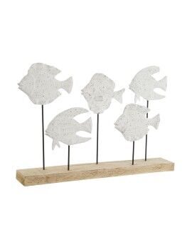 Figura Decorativa Home ESPRIT Branco Natural Espirais Mediterrâneo 51 x 7,5 x 36 cm