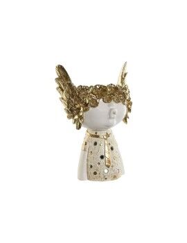 Figura Decorativa Home ESPRIT Blanco Dorado 18 x 14 x 25 cm