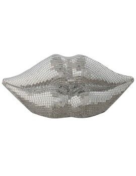 Figura Decorativa Home ESPRIT Plateado Labios 33 x 11 x 14 cm