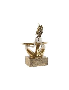 Figura Decorativa Home ESPRIT Blanco Dorado 23 x 13 x 33 cm