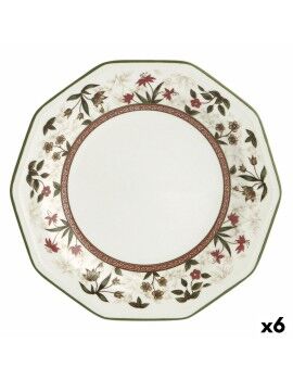 Prato para Sobremesas Queen´s By Churchill Assam Floral Cerâmica servies Ø 20,5 cm (6 Unidades)