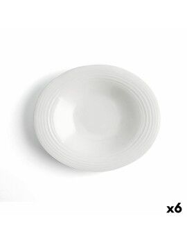 Plato Hondo Ariane A'bordo Cerámica Blanco (Ø 29 cm) (6 Unidades)