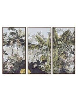 Juego de 3 cuadros Home ESPRIT Tropical 180 x 4 x 120 cm (3 Piezas)