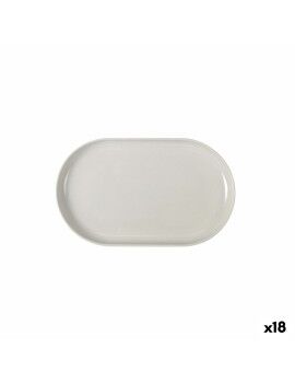 bandeja de aperitivos La Mediterránea Ivory Oval 25 x 15 x 2,2 cm (18 Unidades)