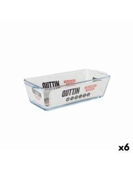 Fuente para Horno Quttin   Vidrio Rectangular 825 ml 23,1 x 10 x 6,1 cm (6 Unidades)