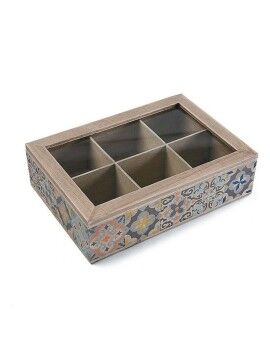 Caja para Infusiones Versa Madera 17 x 7 x 24 cm