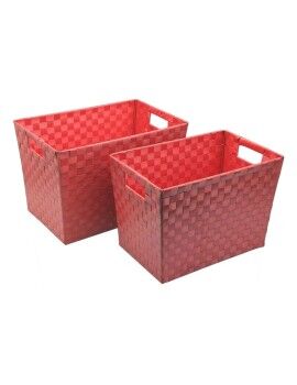 Cesta Multiusos Versa Rocha Polipropileno 2 Peças (21,5 x 22,5 x 33 cm)