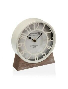 Reloj de Mesa Versa Blanco Madera MDF (20 x 20 x 6 cm) (Ø 20 cm)