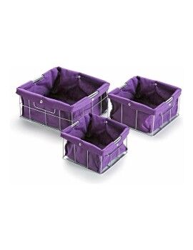 Conjunto de Caixas de Organização Empilháveis Versa 3 Peças (26 x 12 x 26 cm)