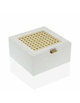 Caja-Joyero Versa Cuadrado Blanco (16 x 8 x 16 cm)