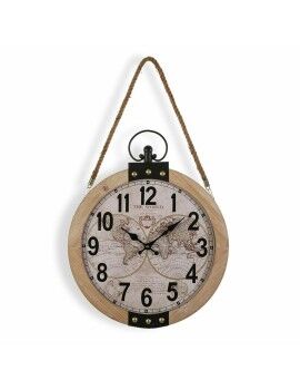 Reloj de Pared Versa Mapamundi 40 x 6,5 x 47 cm Madera MDF