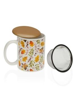 Taza con Filtro para Infusiones Versa Aia Hojas Gres