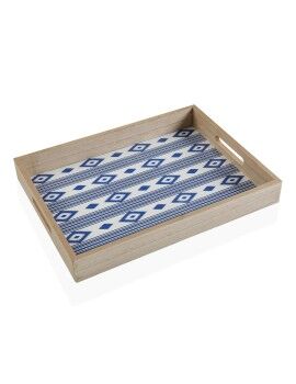 Bandeja Versa Manacor Azul Madera MDF 30 x 5 x 45 cm