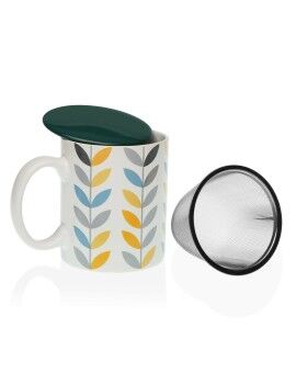 Taza con Filtro para Infusiones Versa Erin Porcelana Gres