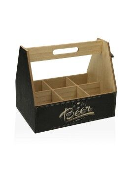 Soporte para Botellas Versa 6 botellas 18 x 5 x 18 cm Metal Madera MDF