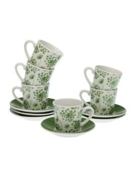 Juego de 6 Tazas con Plato Versa Amanda 90 ml Multicolor Porcelana