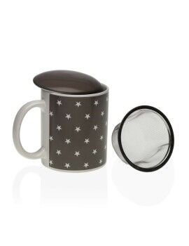 Taza con Filtro para Infusiones Versa Estrellas Porcelana Acero