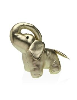 Fixador de portas Versa Dourado Elefante Têxtil 16 x 29 x 25 cm