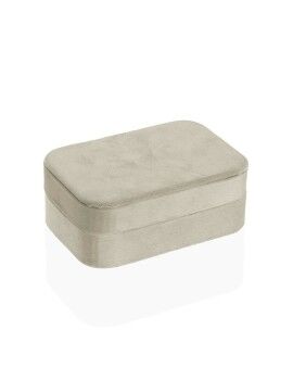 Guarda-Joias Versa Creme Madeira Espelho Madeira MDF 10 x 6 x 14,7 cm