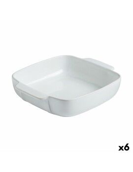 Fuente para Horno Pyrex Signature Blanco Cerámica Cuadrada 29 x 24 x 7 cm (6 Unidades)