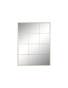 Espejo de pared Home ESPRIT Beige Cristal Hierro Espejo Ventana Scandi 90 x 1 x 120 cm