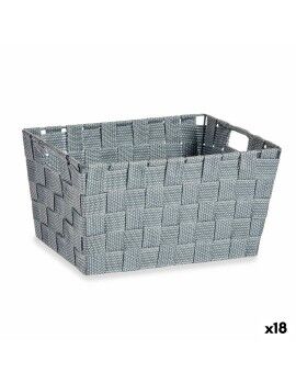 Cesta Multiusos Gris Tela 5 L 30,4 x 14 x 20 cm (18 Unidades)