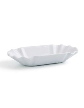 Bandeja de Aperitivos Quid Gastro Fun Blanco Cerámica 20,5 x 11 x 3,5 cm (12 Unidades) (Pack 12x)