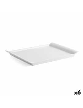 Fuente de Cocina Quid Gastro Fresh Cerámica Blanco (31 x 23 cm) (6 Unidades)